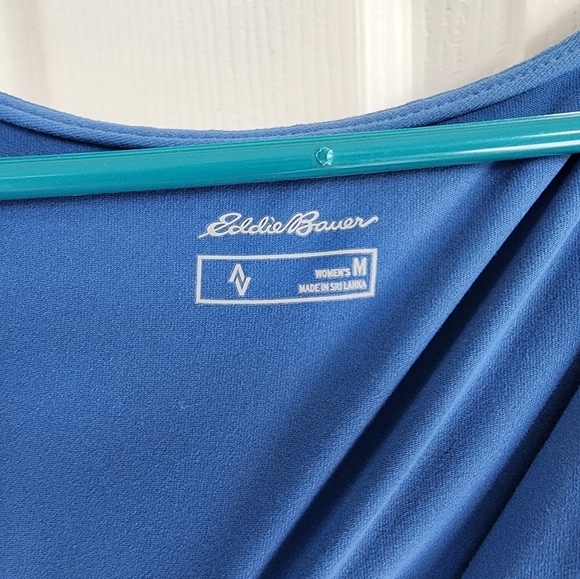 Eddie Bauer Aster Crossover Dress Size M Blue - Picture 3 of 7